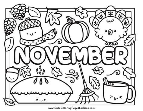 Cute November Coloring Pages