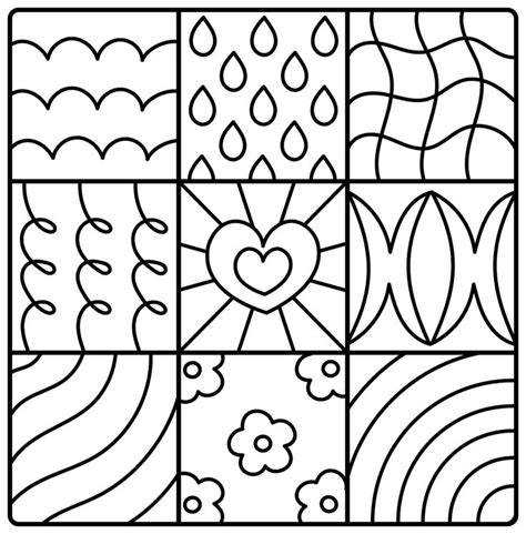 Cute Pattern Coloring Pages