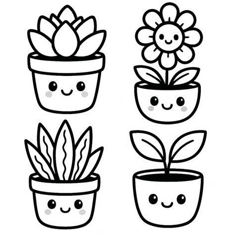 Cute Plant Coloring Pages