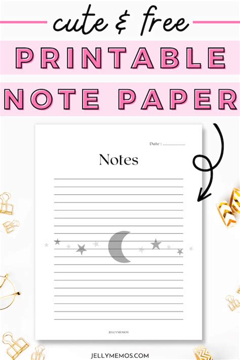 Cute Printable Notebook Paper Pdf