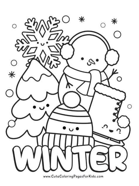 Cute Printable Winter Coloring Pages