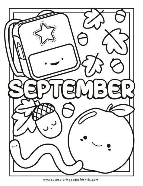 Cute September Coloring Pages