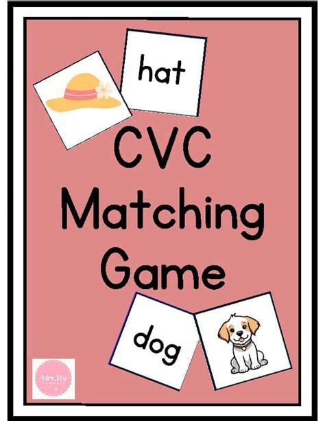 Cvc Matching Game Printable