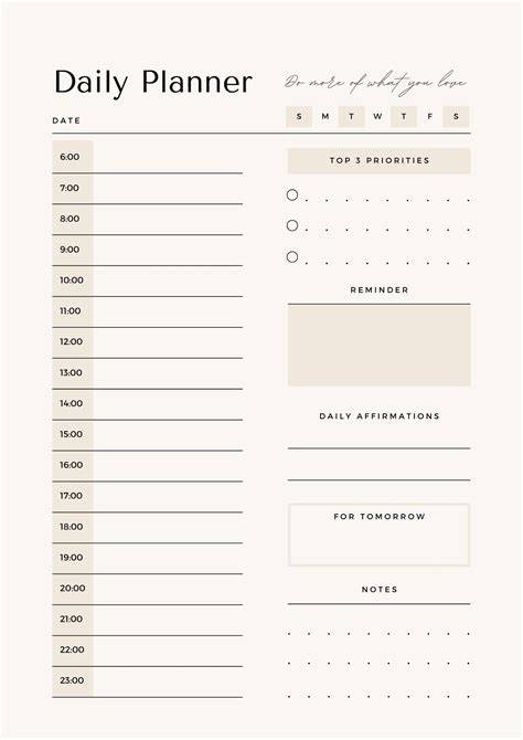 Daily Planner Printable