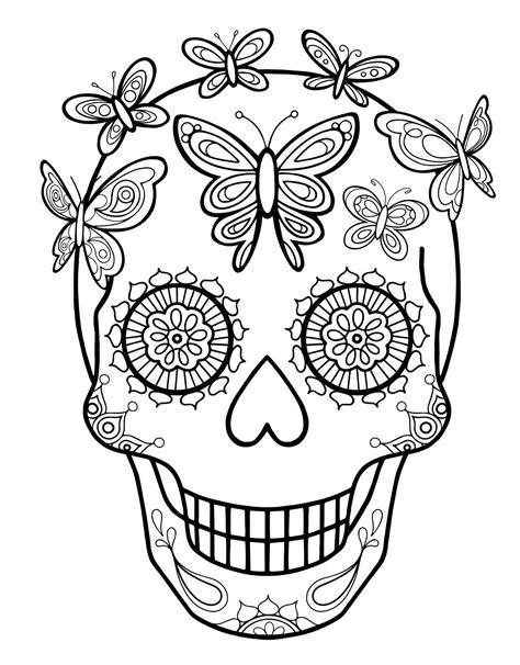 Day Of The Dead Skulls For Coloring