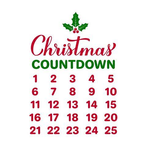Days Until Christmas Calendar