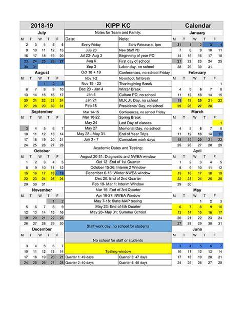 Dc Kipp Calendar