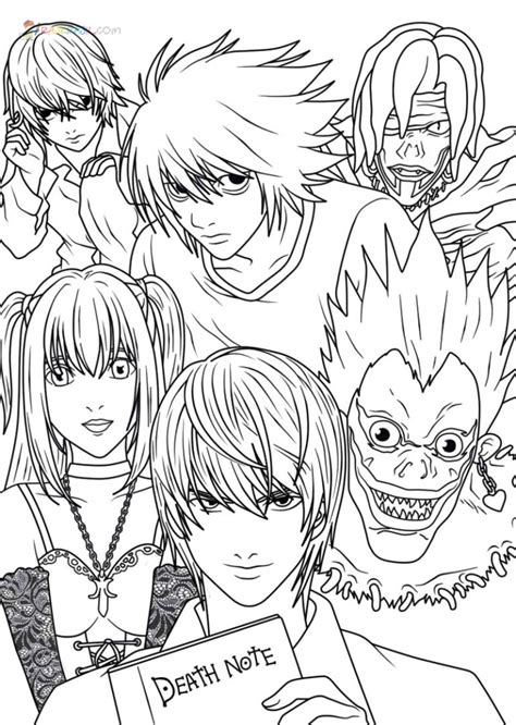 Death Note Colouring Pages