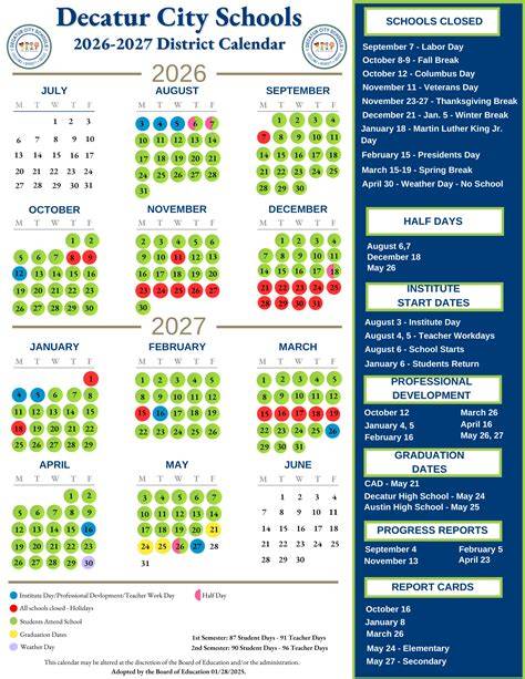 Decatur City Schools Calendar