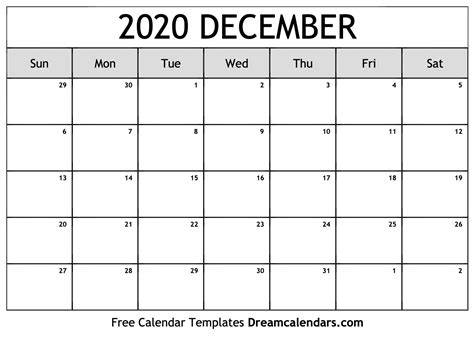 December 10 2020 Calendar