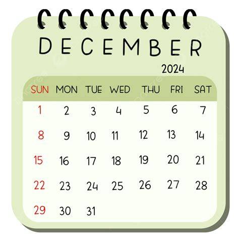 December 2024 Calendar Images
