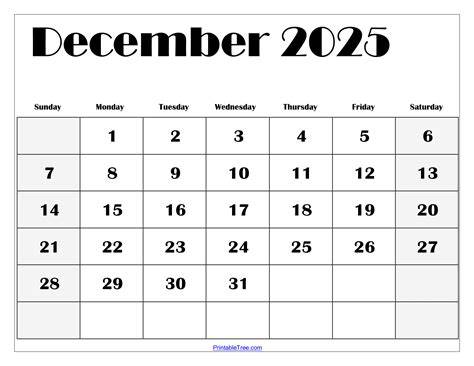 December 2025 Calendar