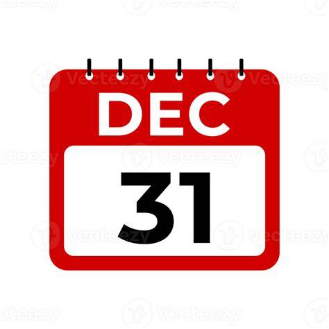 December 31 Calendar