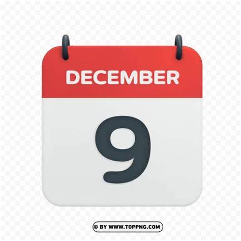 December 9th Calendar