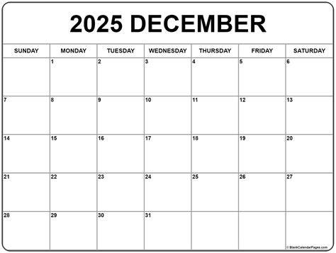 December Calendar 2025