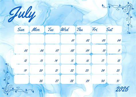july 2025 calendar