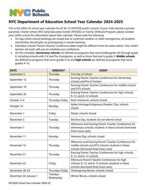 nyc schools calendar error