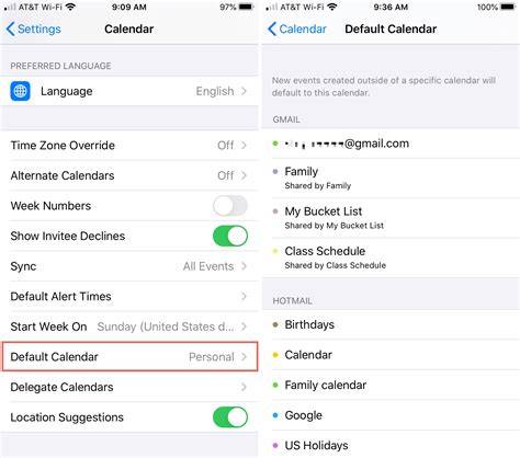 Default Calendar Google