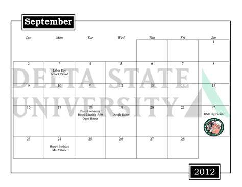 Delta State Calendar