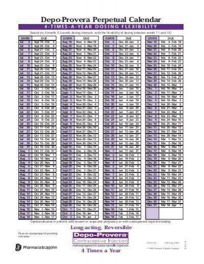 Depo Calendar 2025 Pdf