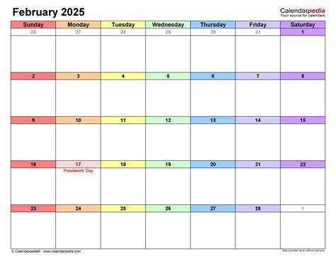 february 2025 calendar