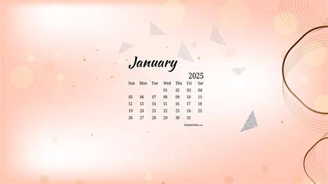 january 2025 calendar wallpaper