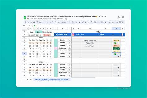 calendar template for google sheets