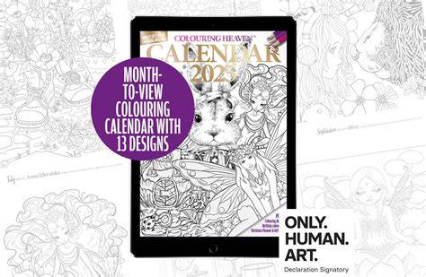 coloring calendar 2025