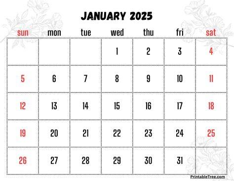 january 2025 calendar printable pdf