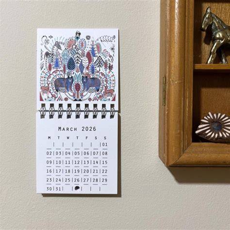 mini wall calendar