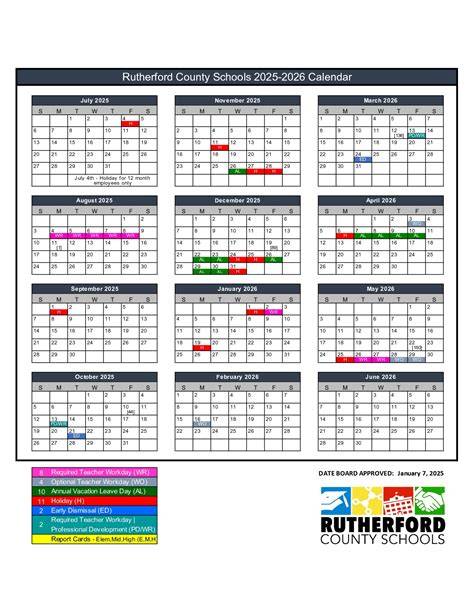 rutherford county schools calendar