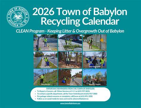 town of babylon recycling calendar