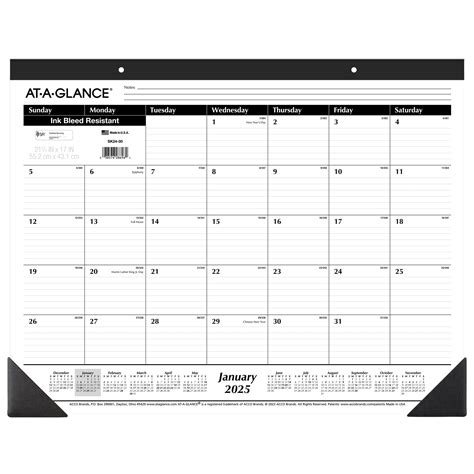 Desk Calendar 2025 With Lines