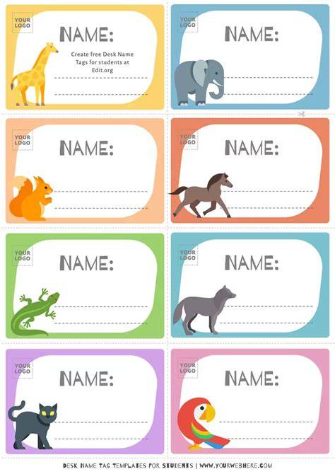 Desk Name Tags Printable Free