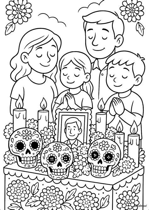 Dia De Los Muertos Coloring Page