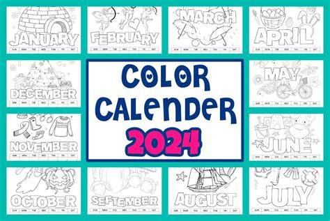 august 2024 coloring calendar