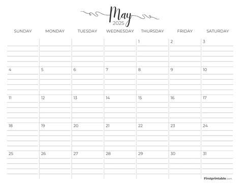 free printable may 2025 calendar