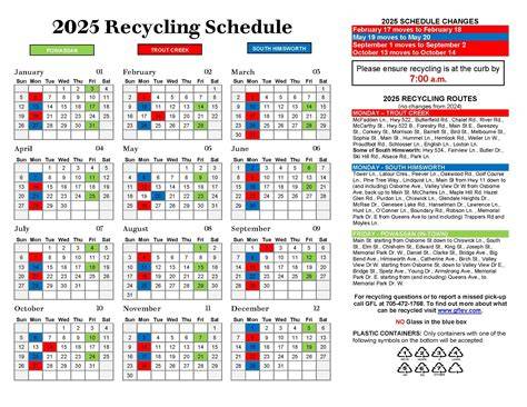 recycle calendar 2025