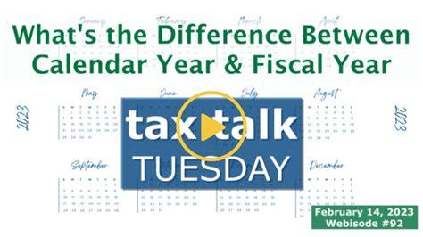 Difference Between Fiscal And Calendar Year
