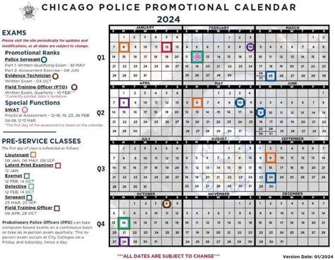 chicago police promotional calendar