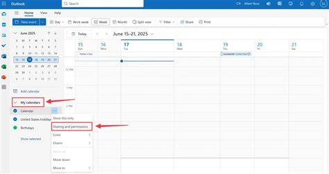 how can i share outlook calendar