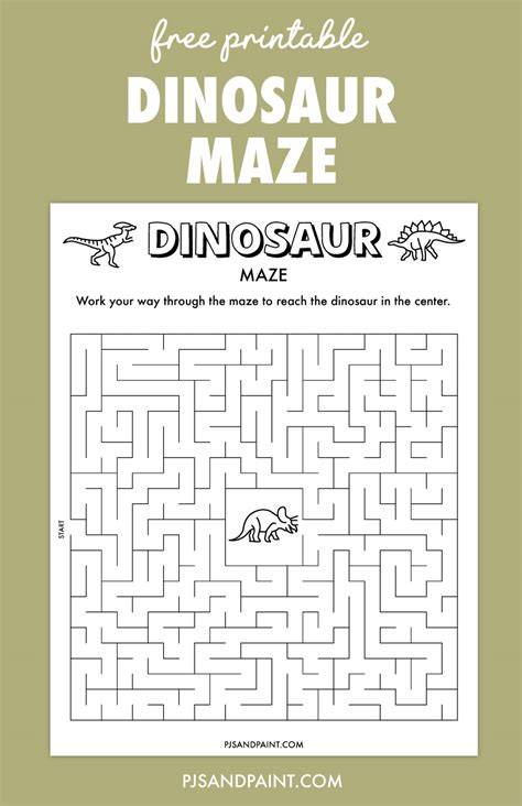 Dinosaur Maze Printable