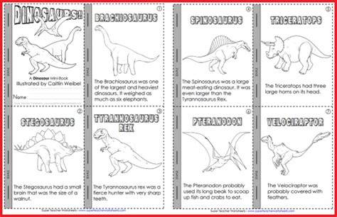 Dinosaur Mini Book Printable Free