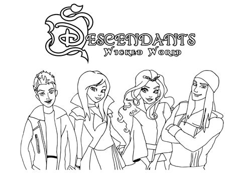 Disney Descendants Coloring Pages Printable