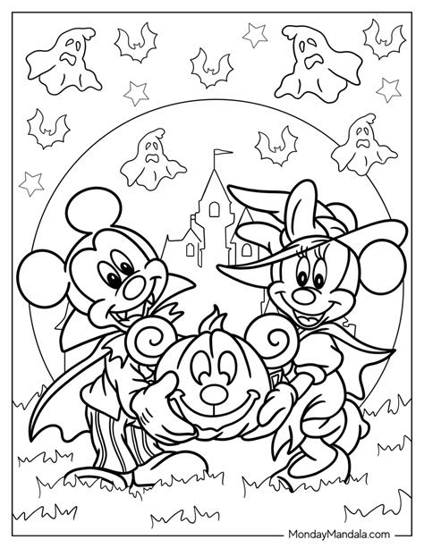 Disney Halloween Colouring Sheets