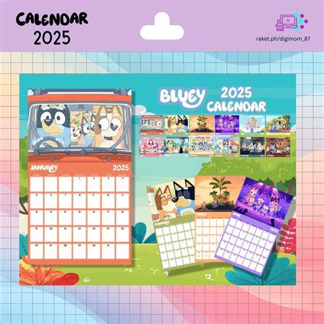 bluey calendar 2025