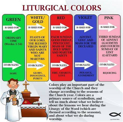 catholic priest vestment colors calendar