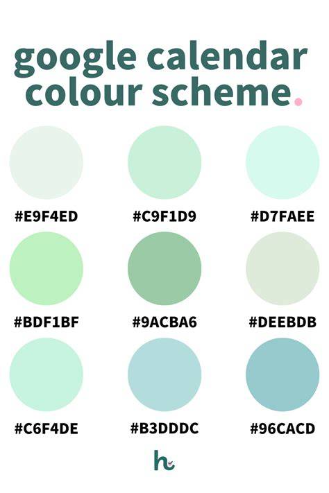 google calendar color schemes