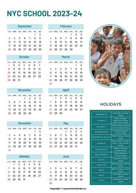 nyc school calendar