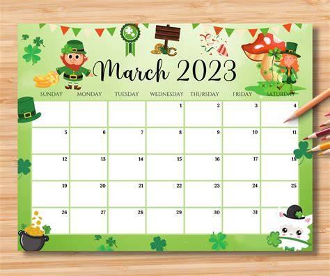 st patrick s day calendar